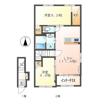 【間取り】 | アンバーシャトーⅡ