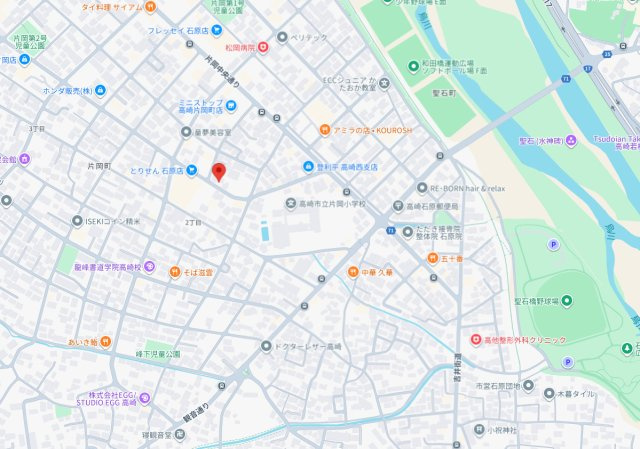 【新築Z空調】高崎市片岡町２丁目　限定１棟　新築建売の地図