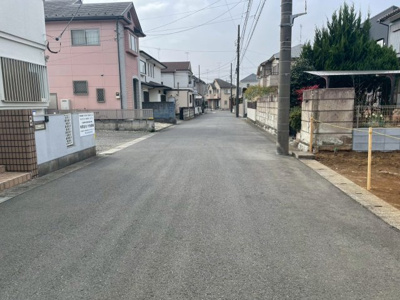 【前面道路含む現地写真】 | 仲介手数料不要 武蔵村山市三ツ藤1丁目　売地　