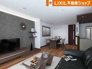 【外観】 | ◆ウッドデッキのある新築戸建◆ | 2025年3月完成！間口が約7.2ｍもあるので駐車2台可能です。宅配ボックス付も嬉しい♪