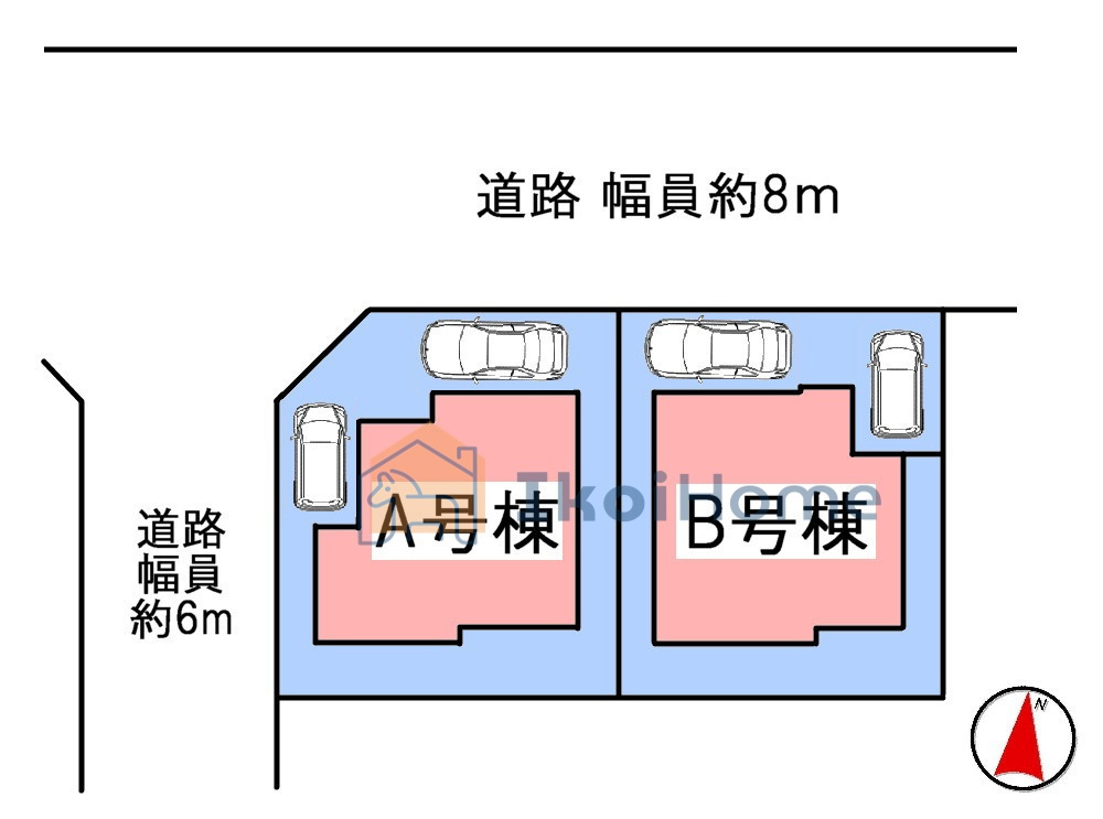 明石市大久保町高丘1丁目　新築戸建全2棟　B号棟の前面道路含む現地写真|【ホームページに現地動画掲載中】●年中無休：当日予約可●弊社は契約前に新築戸建の住宅診断が無料です！