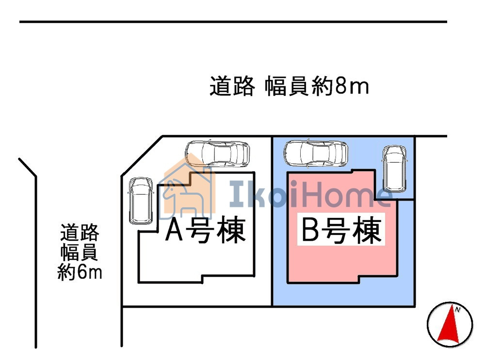 明石市大久保町高丘1丁目　新築戸建全2棟　B号棟の前面道路含む現地写真|【ホームページに現地動画掲載中】●年中無休：当日予約可●弊社は契約前に新築戸建の住宅診断が無料です！