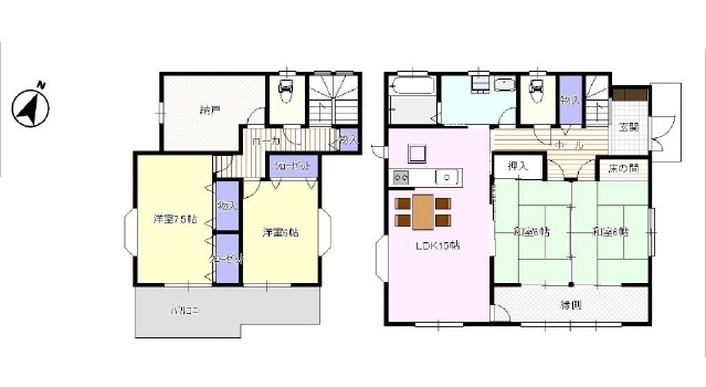 【間取り】 | 狭山市富士見2丁目 | ４SLDK