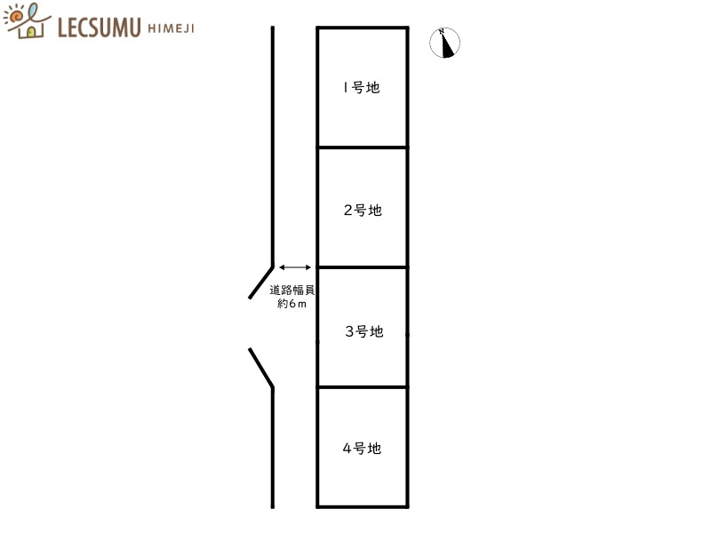 タマタウン花田町小川／全4棟の区画図