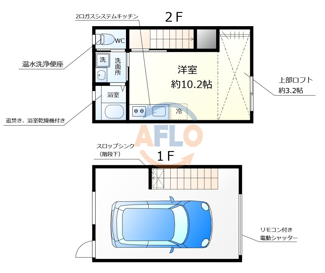 （仮称）和泉市上町ガレージハウスの間取り|（仮称）和泉市上町ガレージハウス　間取り