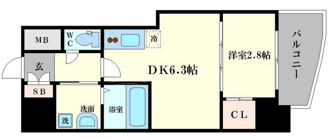 セレニテ夕陽丘ESTの間取り
