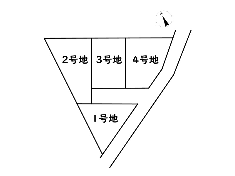 姫路市上手野/全4区画の区画図
