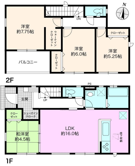 【間取り】 | 香美市土佐山田町宝町４丁目/３号棟