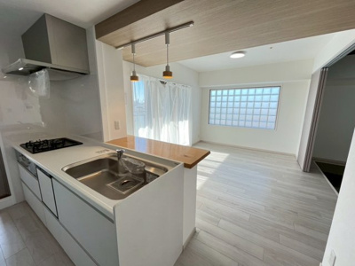 【キッチン】 | プライムスクエア住吉公園 | 現況空家ですので、お忙しい方でもお仕事帰り等にご内覧頂けます♪