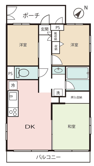 【間取り】 | レクセル相模原 | 3DKは、ダイニングキッチンと3つの居室がある間取りです。ファミリー層や、個室を複数必要とするご家庭に適しています。食事スペースとくつろぎの場を分け、それぞれの個室も確保できるため、快適に過ごせます。