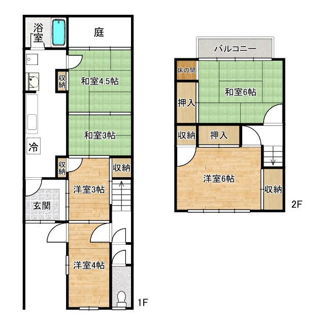 紫野東御所田町中古戸建の間取り