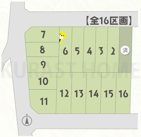 京都市西京区桂坤町　新築戸建の区画図
