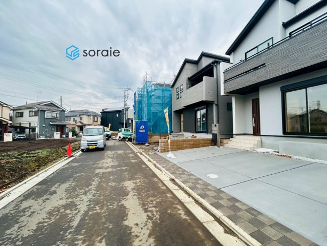 所沢市下安松全11棟　新築戸建の前面道路含む現地写真|令和7年12月25日撮影。