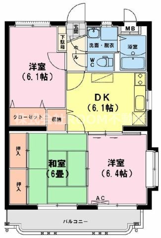 ユーミー由地の間取り