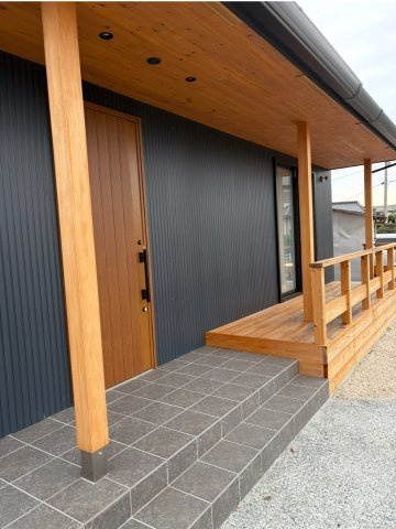 筑後市西牟田新築戸建のその他|開放的なウッドデッキ