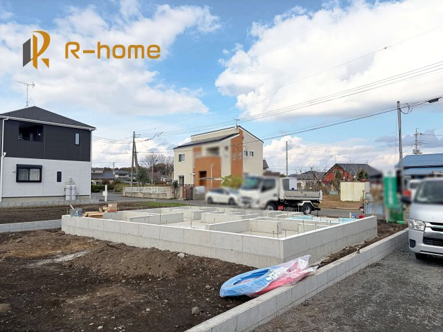 常陸大宮市野中町第8　新築戸建て　1号棟の外観|2026年1月完成予定！近隣の同仕様完成物件をご見学いただけます♪