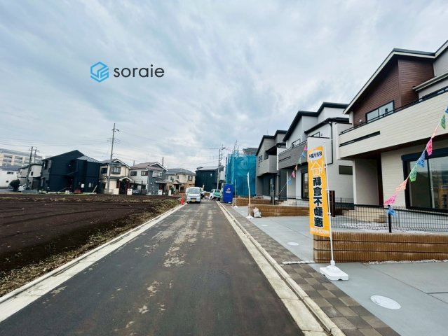 所沢市下安松全11棟　新築戸建の前面道路含む現地写真|令和7年12月25日撮影。
