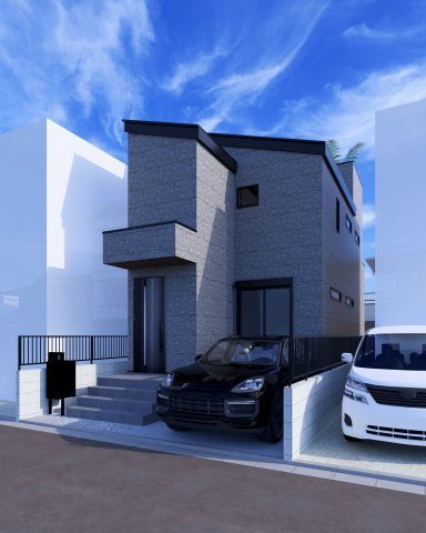 【外観パース】 | ～インフィーア Vol. 73　練馬区西大泉５丁目　ブランド新築戸建て～ | （北西側完成イメージ）気品と格調を演出する外観設計です