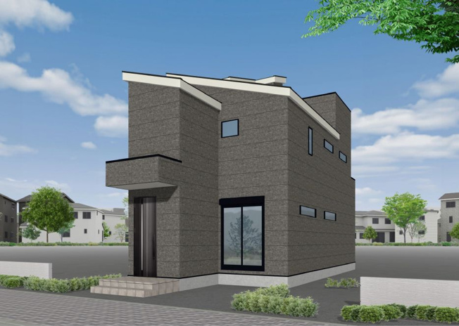 【外観パース】 | ～インフィーア Vol. 72　練馬区西大泉５丁目　ブランド新築戸建て～ | 北側から見た完成イメージ、気品と格調を演出する外観設計です