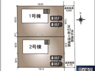 【区画図】 | 【新築戸建て】秋田市新藤田第2　1号棟