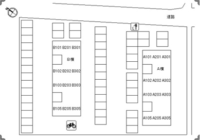 【区画図】 | リビングタウン朝田 A棟