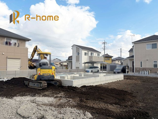 常陸大宮市野中町第8　新築戸建て　3号棟の外観|2026年1月完成予定！近隣の同仕様完成物件をご見学いただけます♪