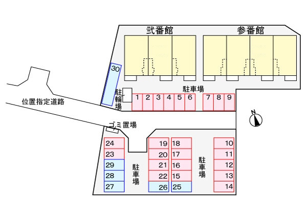 エアリーヒルズ参番館の区画図