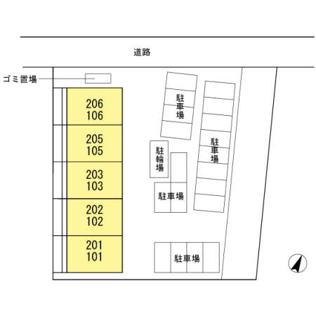 ウィット植松の区画図