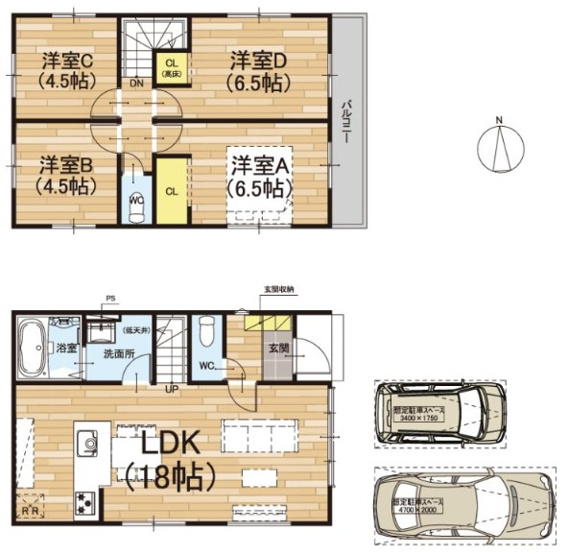 【間取り】 | S41253-2号地修学院