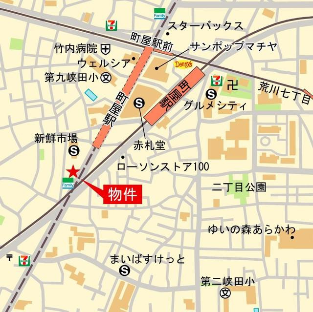 ＳＡＩＯＮ町屋の地図