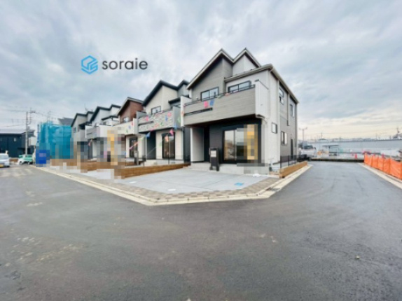 所沢市下安松全11棟　新築戸建の前面道路含む現地写真|令和7年12月25日撮影。