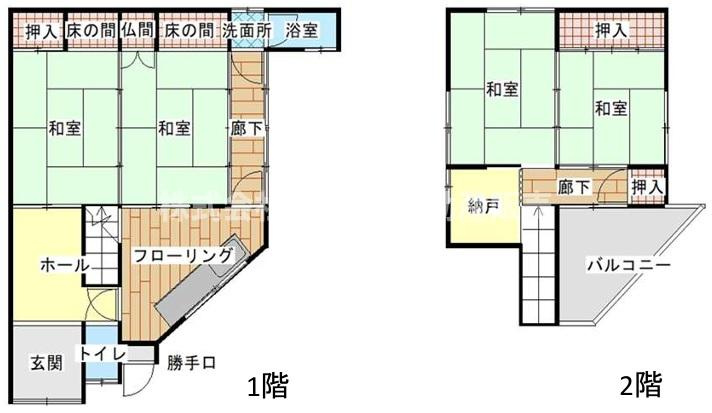 大蓮東2丁目中古戸建の間取り|2025年7月にリフォームされて室内とてもキレイです♪
全室和室の落ち着いた雰囲気があり、日本らしさを感じられます！