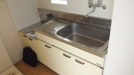 グリーンハイツのキッチン|ガスコンロ設置可能のキッチン