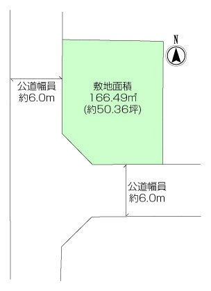 50坪以上!南西角地 ハイランド三丁目売地の画像
