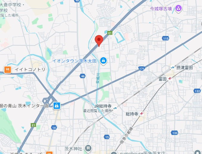 シオン茨木の地図