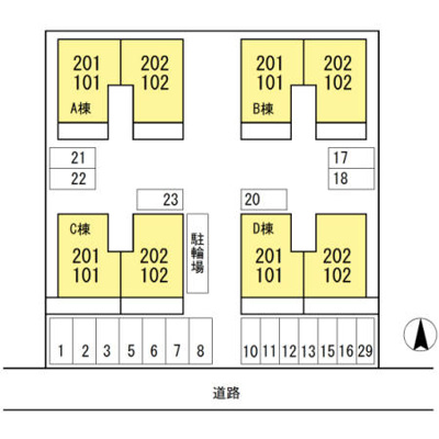 【区画図】 | エピナール D棟