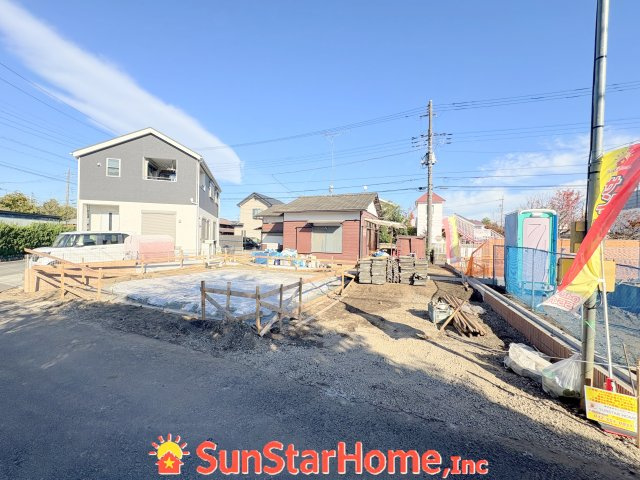 【サンスターホーム現地販売物件】福生市福生　太陽光発電付き新築1邸　太陽光発電付きの外観