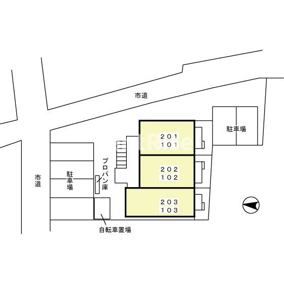 レジデンス ミツ１の区画図