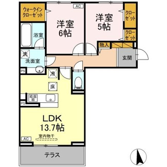 【間取り】 | フリージアⅡ