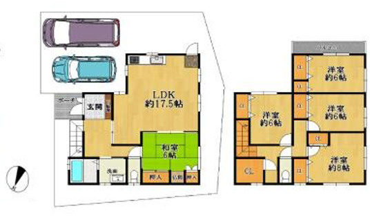 堺市西区菱木　中古一戸建ての間取り