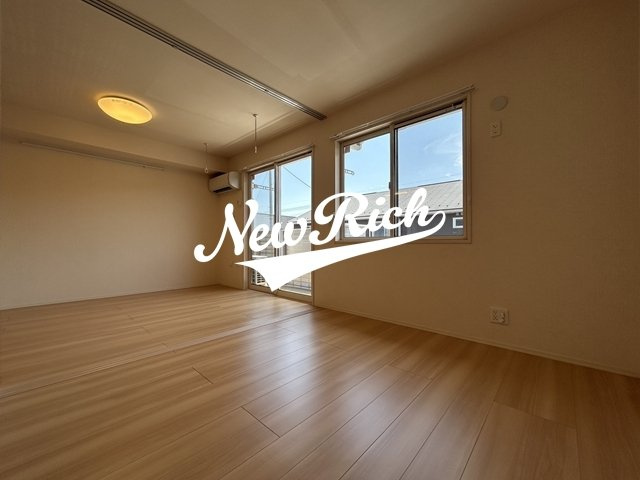 前橋市下大島町のアパートのバルコニー