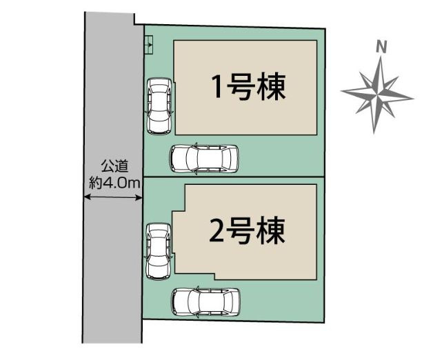 秦野市ひばりヶ丘新築戸建て　１号棟の区画図|区画図「秦野市ひばりヶ丘新築戸建て」