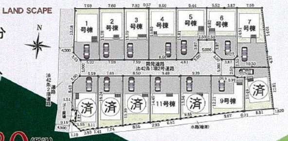 平塚市南金目新築戸建て　第18-2期1号棟の区画図|区画図「平塚市南金目新築戸建て」