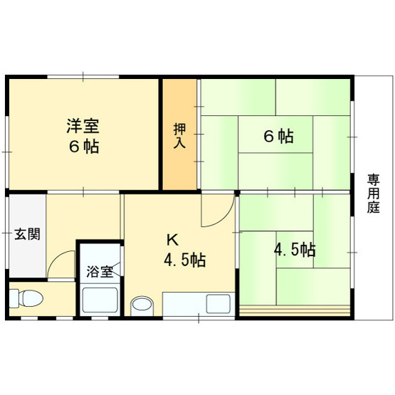 【間取り】 | 城南町1丁目貸家