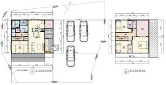 【その他】 | 建物参考プラン：間取り4LDK、木造2階建、建物面積延129.60平米（1F71.28平米、2F58.32平米）