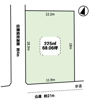 【土地図】 | 守谷市松並（中央1丁目隣接）南西角地
