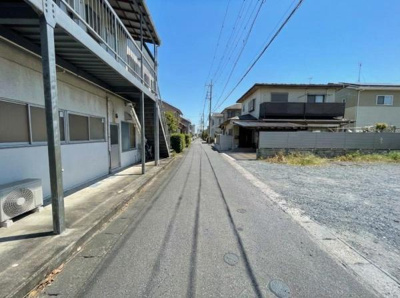 【前面道路含む現地写真】 | 守谷市松並（中央1丁目隣接）南西角地 | 西側公道