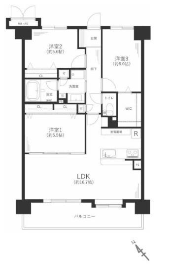 【間取り】 | ライオンズガーデン枚方