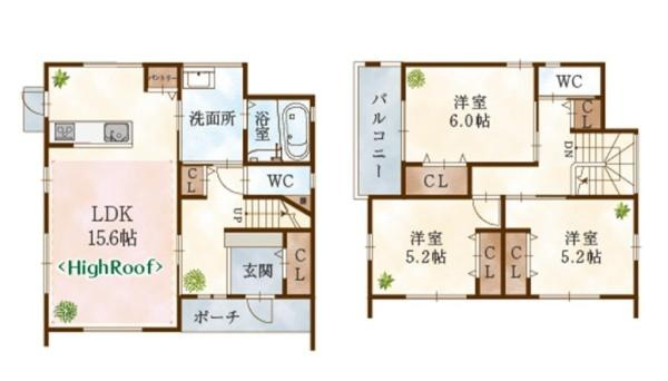 和歌山市湊1丁目　新築12-7号の間取り
