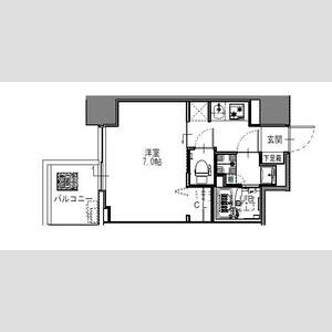 S-RESIDENCE難波大国町Deuxの間取り